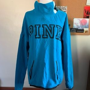 PINK • Blue Cowl Neck Pullover